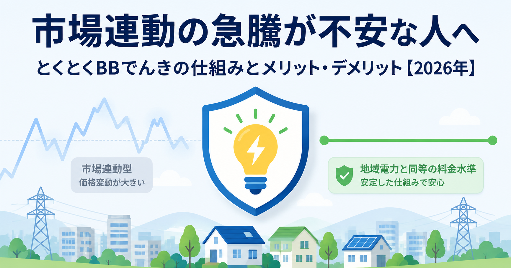 とくとくBBでんき｜市場連動が不安な人の電気選び